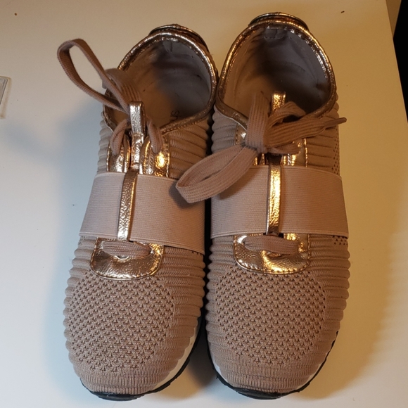 Metallic Knit Sneaker Rose Gold - Picture 1 of 5